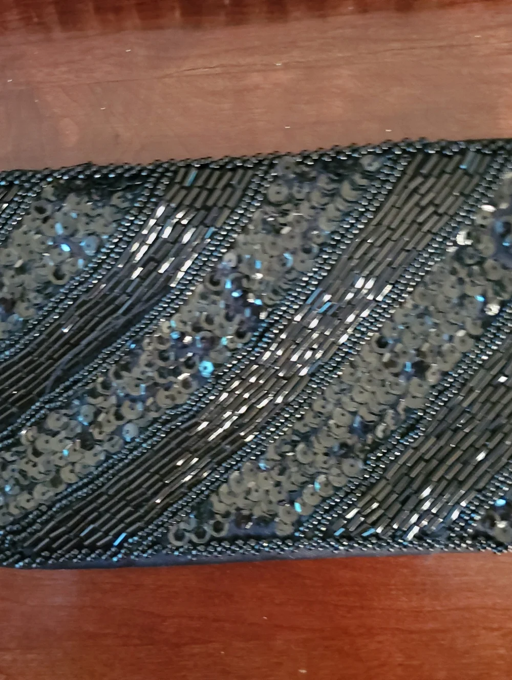 Chico's Straw Sequin Clutch & Vintage Beaded Pouch Bundle